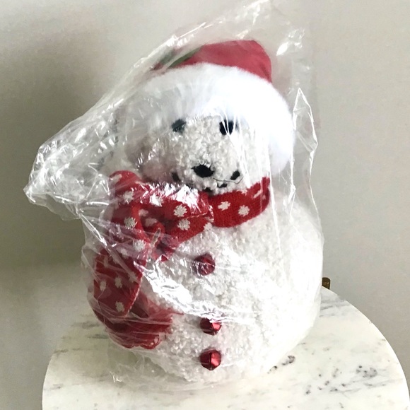 Pottery Barn Pillow Arlene The Snowman New With Tag - Picture 9 of 11